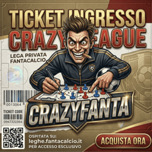 Biglietto ingresso CrazyFanta calcio fantasy.